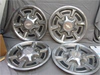 Set of 4 Vintage Chevy Hubcaps