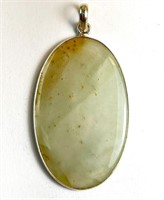 Very Large Agate in Sterling Bezel-Pendant