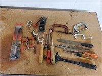 Wood planers, c-clamps,files and more