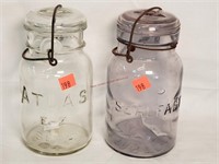 Antique Atlas & "Foster Sealfast" Quart Jars