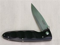 Mcusta Damascus blade folding knife.  Seki-Japan.