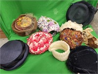 10 vintage hats. Women Various makers, ages and