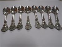 (8) ALVIN CHATEAU ROSE STERLING SILVER SPOONS