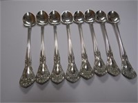 (8) ALVIN CHATEAU ROSE STERLING SILVER TEASPOONS