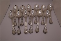 (12) GORHAM CHANTILLY STERLING SILVER SPOONS