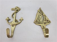 Nautical brass wall hangers