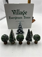 Incomplete department 56 evergreen tree and misc