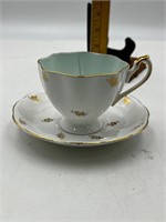 Antique Queen Anne Tea Cup and Saucer