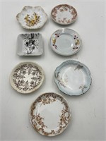 7 porcelain trinket dishes