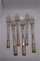 (6) WALLACE AEGAN WEAVE STERLING SILVER FORKS