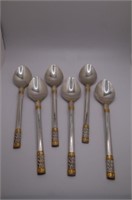 (6) WALLACE AEGAN WEAVE STERLING SILVER SPOONS