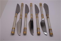 (7) WALLACE AEGAN WEAVE STERLING HANDLE KNIVES