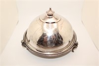 GEO C SHREVE & CO COIN SILVER SERVING DISH