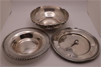 (3) STERLING DISHES & SMALL STERLING SPOON