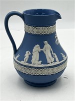 Wedgewood Jasperware Blue Pitcher Vase