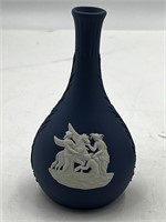 Wedgwood Dark Blue Jasperware Seasons Bud Vase
