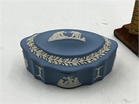 Wedgewood Jasperware Blue Jewelry Box Trinket Dish