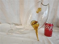 Blenko Mid century modern fish vase/ bottle.  MCM