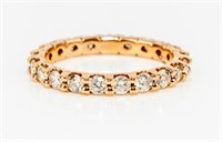 Jewelry 14kt Rose Gold Diamond Eternity Ring