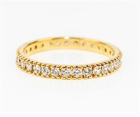 Jewelry 14kt Yellow Gold CZ Eternity Ring