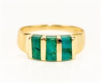 Jewelry 14kt Yellow Gold Turquoise Ring