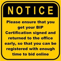 Please Be Sure To Get Your BIP Certification