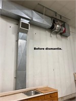 Air Exchanger and Ductwork w/1hp Motor. Single
