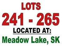 Lots 241 - 265 Located at Meadow Lake, Sk