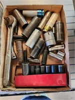 ASSORTED SOCKETS, WRENCHES, IMPACTS