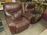 (2X) USED LEATHER RECLINERS