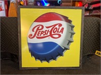 38 x 38” Metal Pepsi Cola Sign