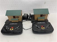 (2) New Bright Train Controllers W/ Sheds