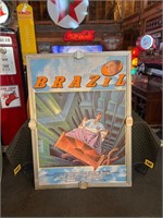 4ft x 65” Framed Canvas Brazil Movie Display