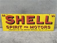 Original SHELL SPIRIT FOR MOTORS Enamel Sign