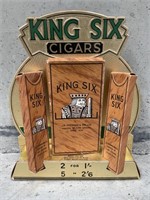 Original KING SIX CIGARS Cardboard Counter Top