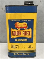 GOLDEN FLEECE Lubricants Bicycle Oil 1 Pint Tin