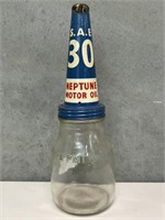 NEPTUNE Motor Oil S.A.E 30 Tin Oil Bottle Pourer
