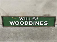 Superb Original WILLS WOODBINES Enamel Sign In