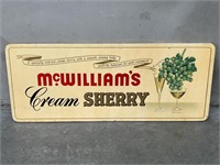 Original MCWILLIAMS CREAM SHERRY Painted Timber