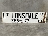 Original LT. LONSDALE Street 177 - 255 C.I Enamel