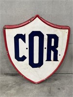 Original COR Enamel Shield Sign - 1040 x 1150