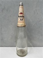MOBILOIL “AF” Gargoyle Tin Oil Bottle Pourer On