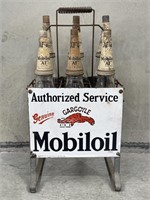 Superb Original 6 Bottle MOBILOIL GARGOYLE