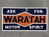 Restored Embossed ASK FOR WARATAH MOTOR SPIRIT