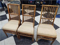 (4) Vintage Rattan Chairs