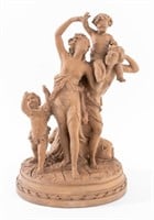 Clodion "Triumph of Bacchus" Terracotta, 19th C.