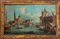Antique View of Venice Oil Painting on Canvas