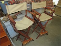 PAIR OF FOLDING DIRECTOR'S CHAIRS