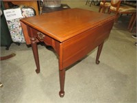 BAUMRITTER CHERRY 1 DRAWER DROP SIDED TABLE