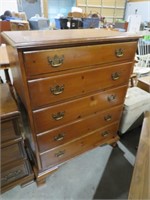 SOLID WOOD 5 DRAWER CHEST